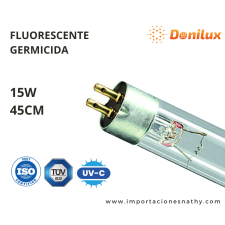 Fluorescente UVC germicida y desinfectante 15W Donilux